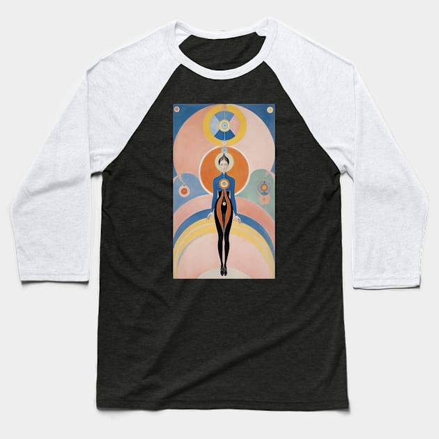 Hilma's Abstract Femme: Chromatic Expression Baseball T-Shirt by FridaBubble